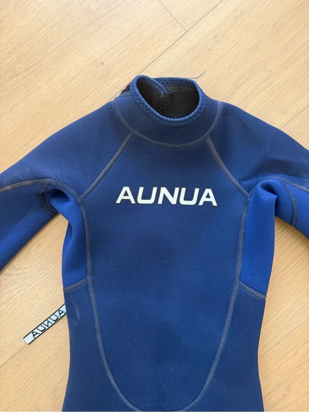 AUNUA Kids Navy Full Body Wetsuit. Size 8.
